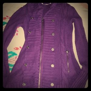 Athleta Angora cable knit cardigan sweater xs